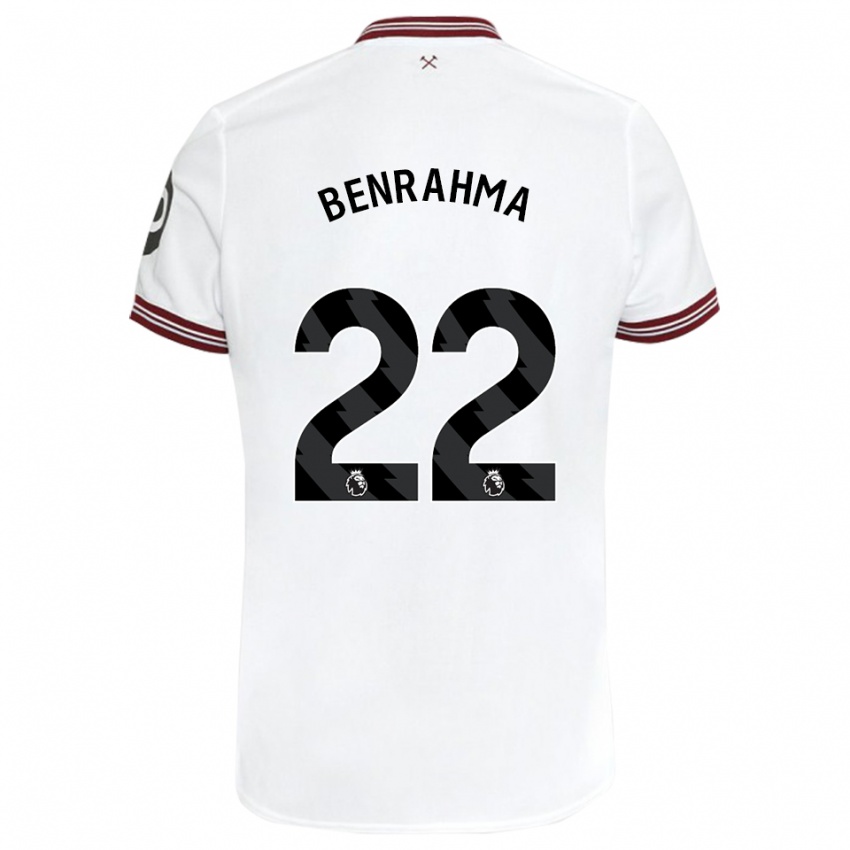 Kinder Said Benrahma #22 Weiß Auswärtstrikot Trikot 2023/24 T-Shirt