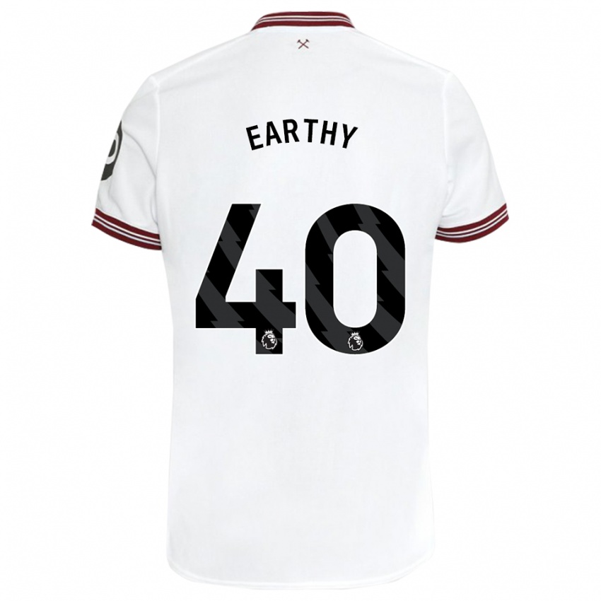 Kinder George Earthy #40 Weiß Auswärtstrikot Trikot 2023/24 T-Shirt