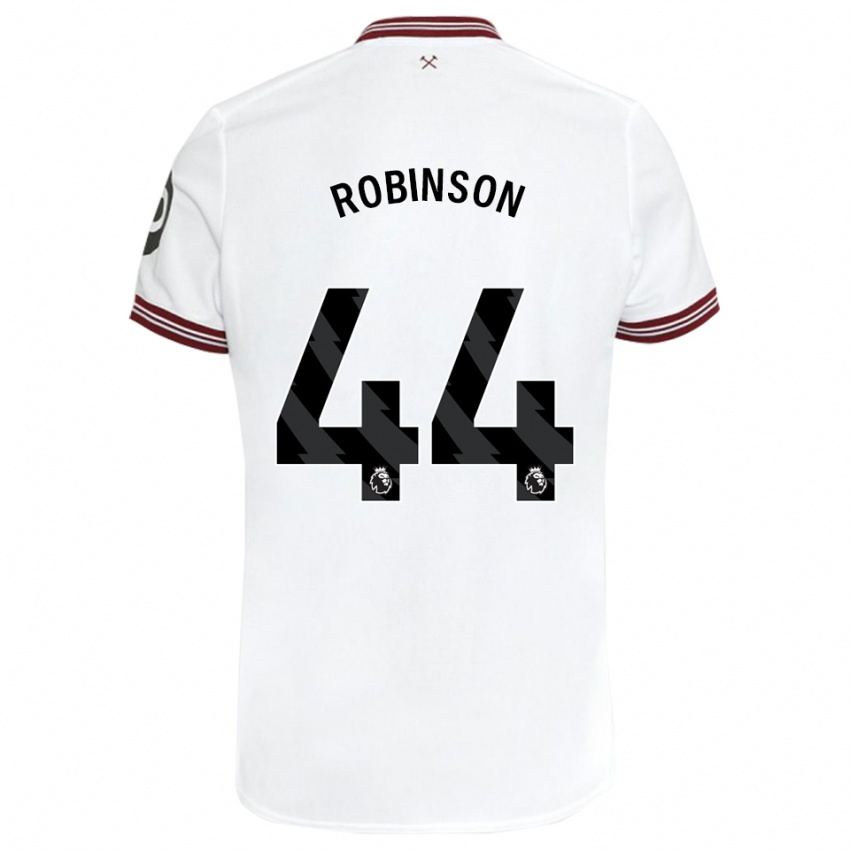 Kinder Junior Robinson #44 Weiß Auswärtstrikot Trikot 2023/24 T-Shirt
