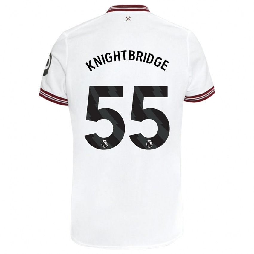 Kinder Jacob Knightbridge #55 Weiß Auswärtstrikot Trikot 2023/24 T-Shirt