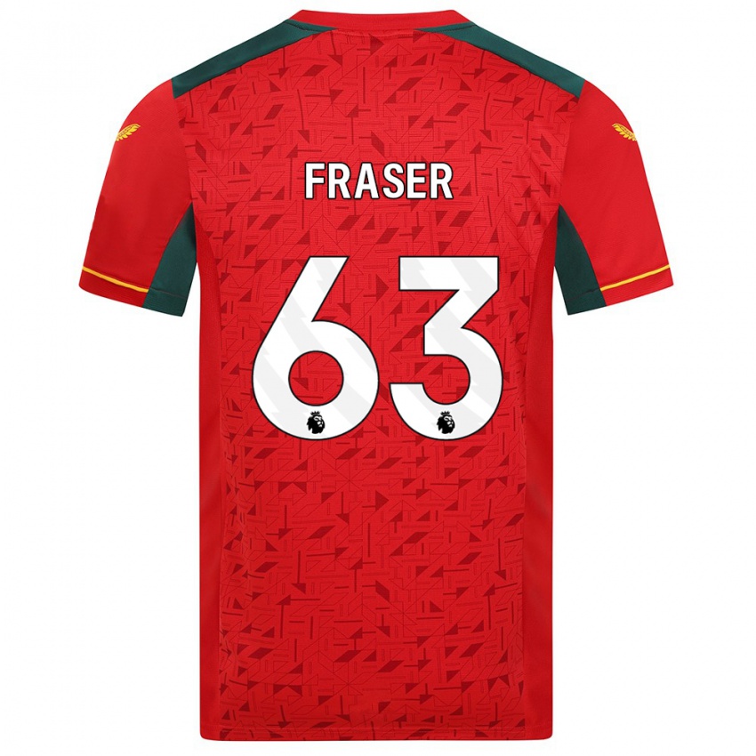 Kinder Nathan Fraser #63 Rot Auswärtstrikot Trikot 2023/24 T-Shirt