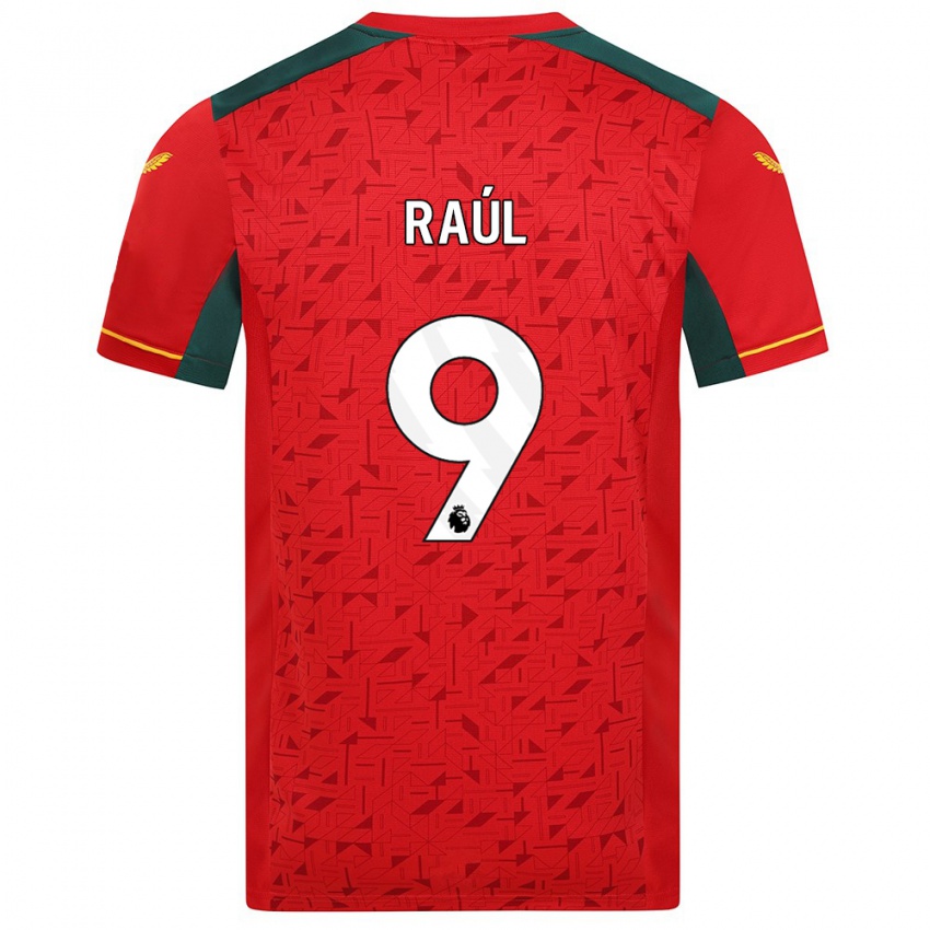 Kinder Raul Jimenez #9 Rot Auswärtstrikot Trikot 2023/24 T-Shirt