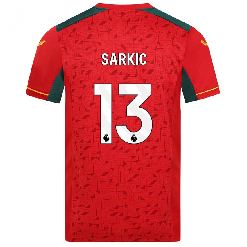 Kinder Matija Sarkic #13 Rot Auswärtstrikot Trikot 2023/24 T-Shirt