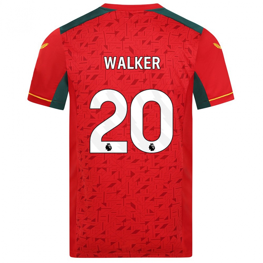 Kinder Lowri Walker #20 Rot Auswärtstrikot Trikot 2023/24 T-Shirt