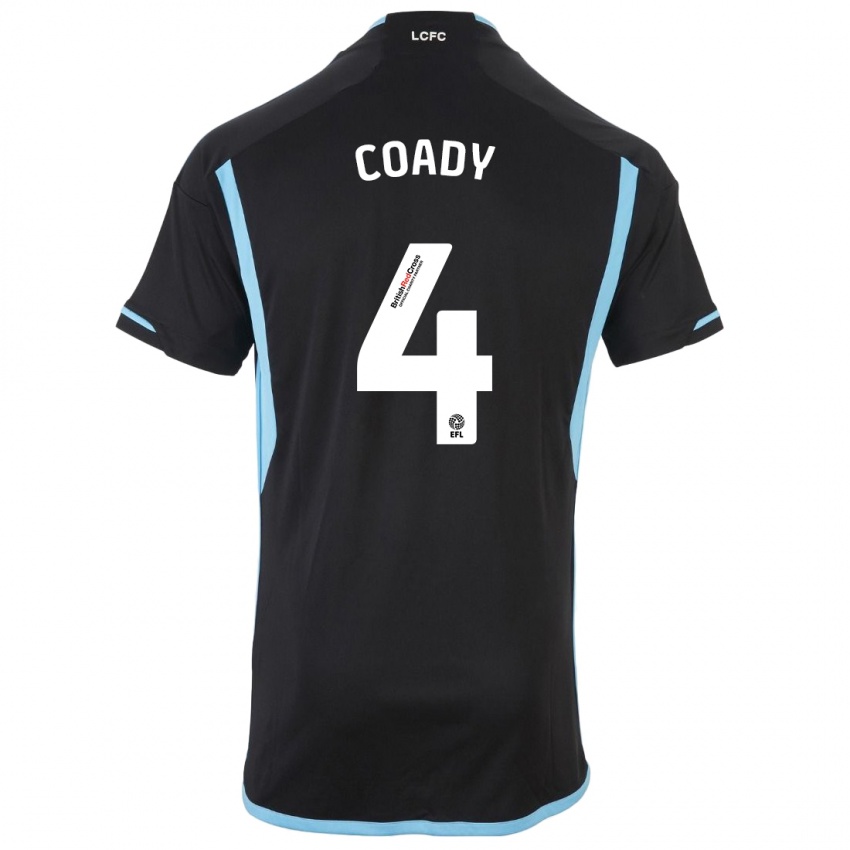 Kinder Conor Coady #4 Schwarz Auswärtstrikot Trikot 2023/24 T-Shirt