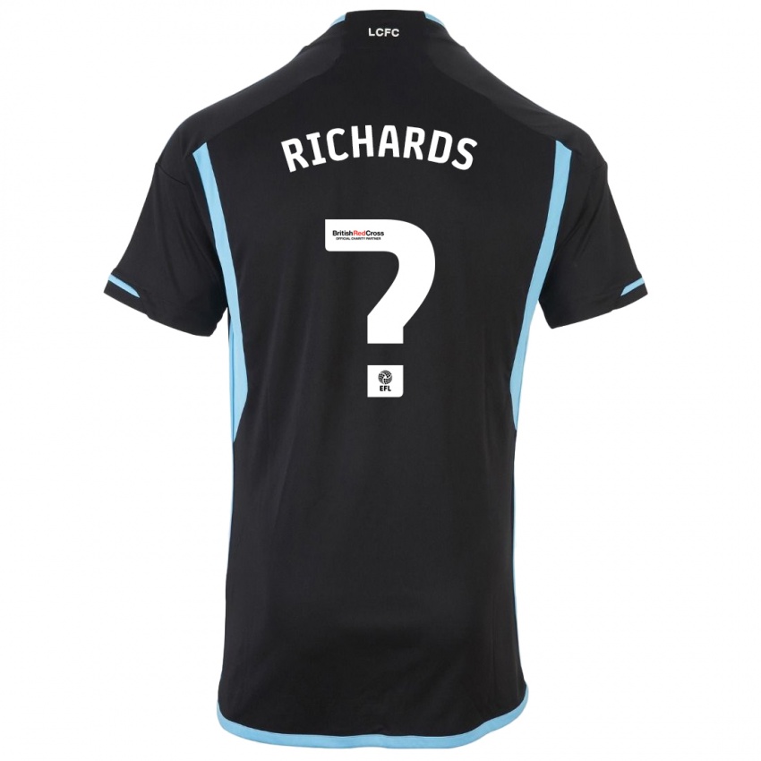 Kinder Amani Richards #0 Schwarz Auswärtstrikot Trikot 2023/24 T-Shirt