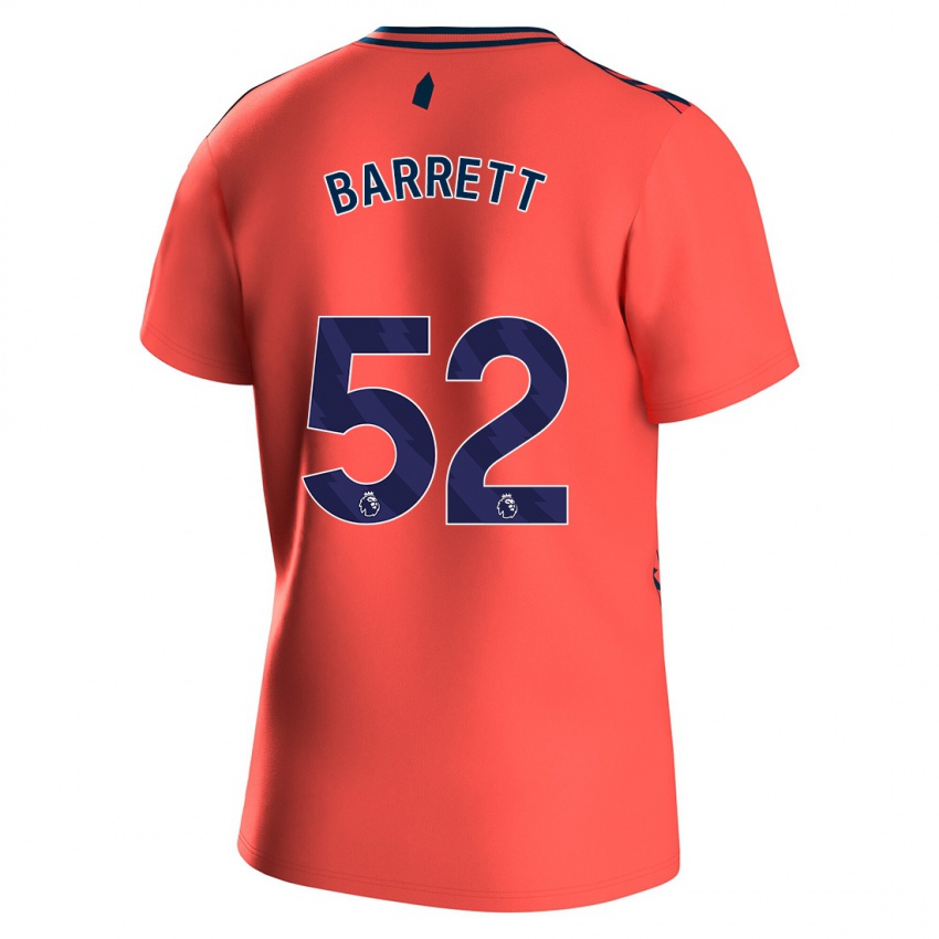 Kinder Jack Barrett #52 Koralle Auswärtstrikot Trikot 2023/24 T-Shirt