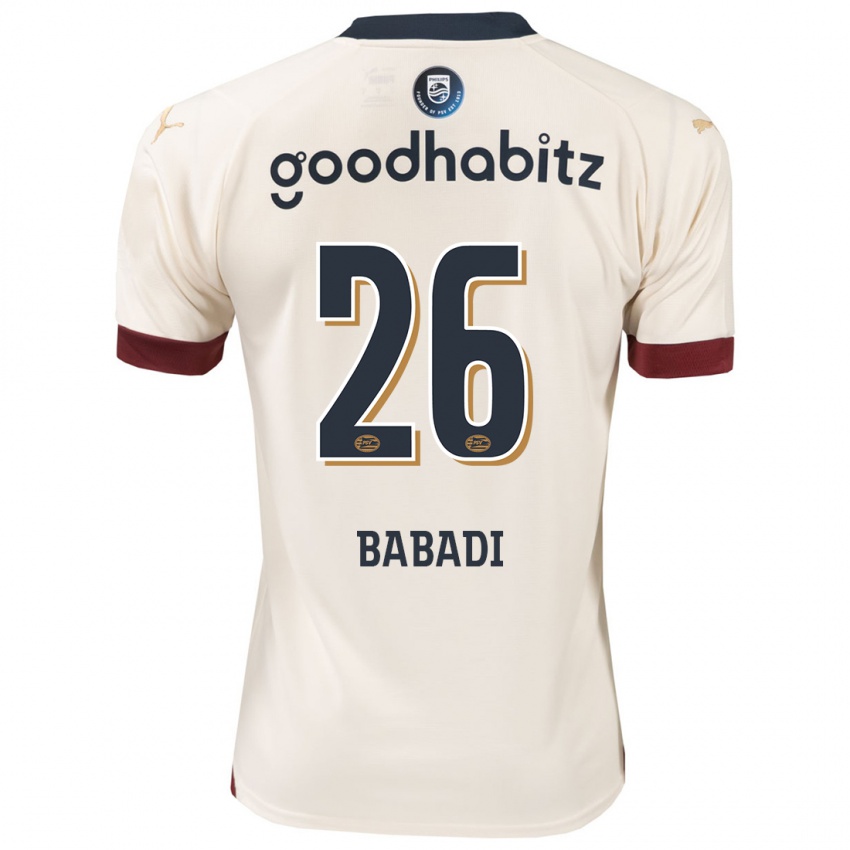 Kinder Isaac Babadi #26 Cremefarben Auswärtstrikot Trikot 2023/24 T-Shirt