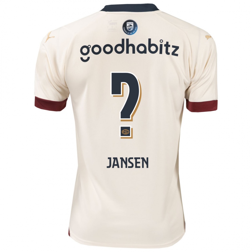 Kinder Koen Jansen #0 Cremefarben Auswärtstrikot Trikot 2023/24 T-Shirt