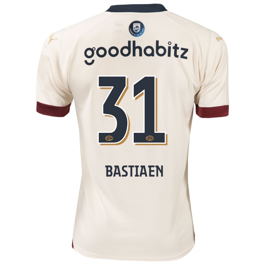 Kinder Femke Bastiaen #31 Cremefarben Auswärtstrikot Trikot 2023/24 T-Shirt