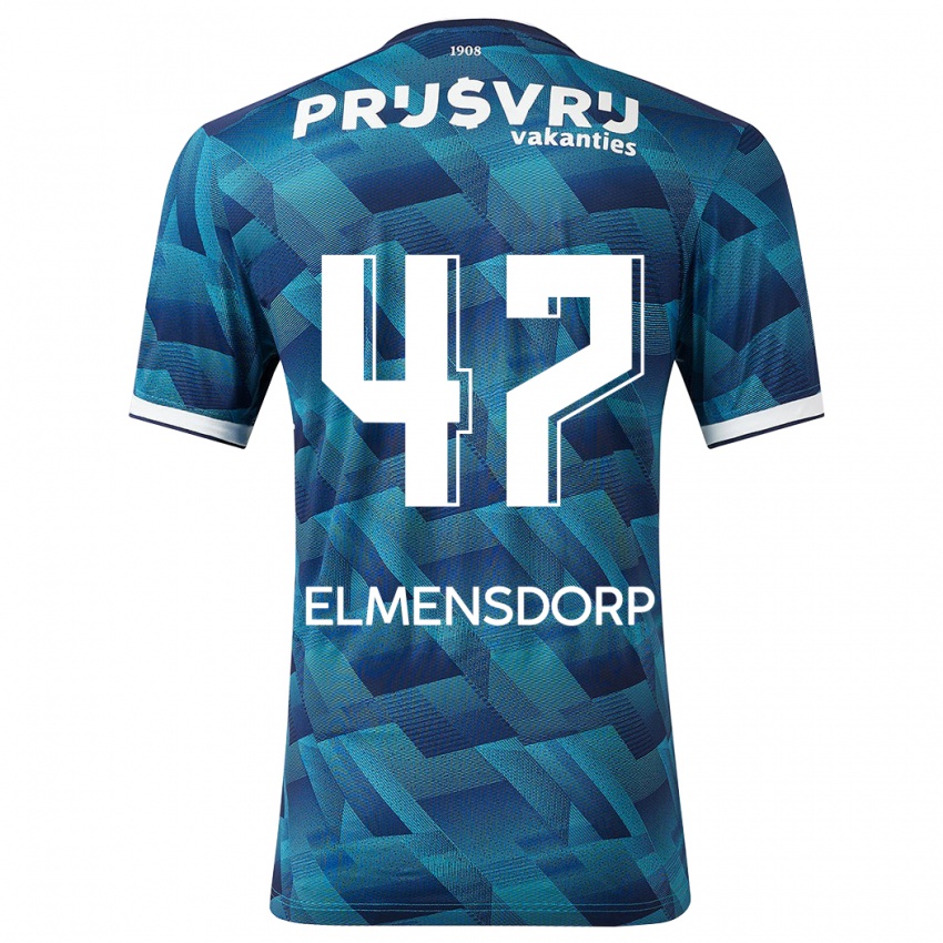 Kinder Paris Elmensdorp #47 Blau Auswärtstrikot Trikot 2023/24 T-Shirt