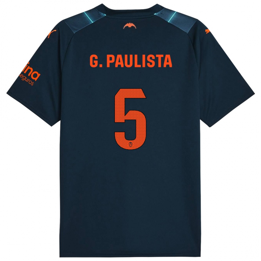 Kinder Gabriel Paulista #5 Marineblau Auswärtstrikot Trikot 2023/24 T-Shirt