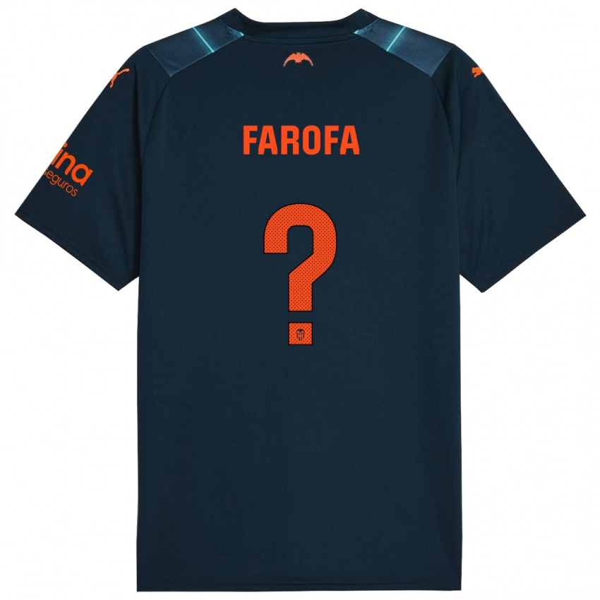 Kinder Rodrigo Farofa #0 Marineblau Auswärtstrikot Trikot 2023/24 T-Shirt