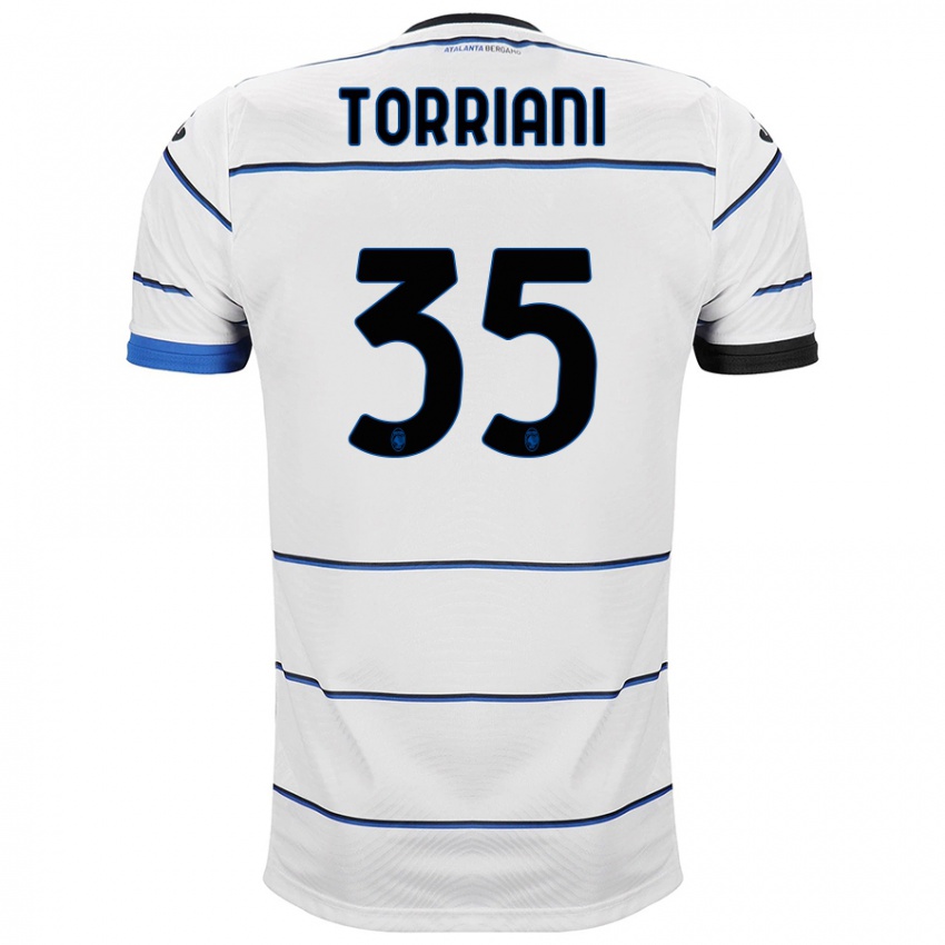 Kinder Andrea Torriani #35 Weiß Auswärtstrikot Trikot 2023/24 T-Shirt