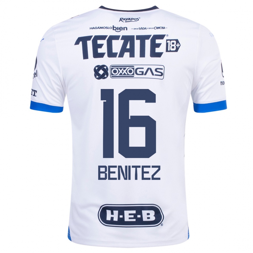 Kinder Xanic Benitez #16 Weiß Auswärtstrikot Trikot 2023/24 T-Shirt