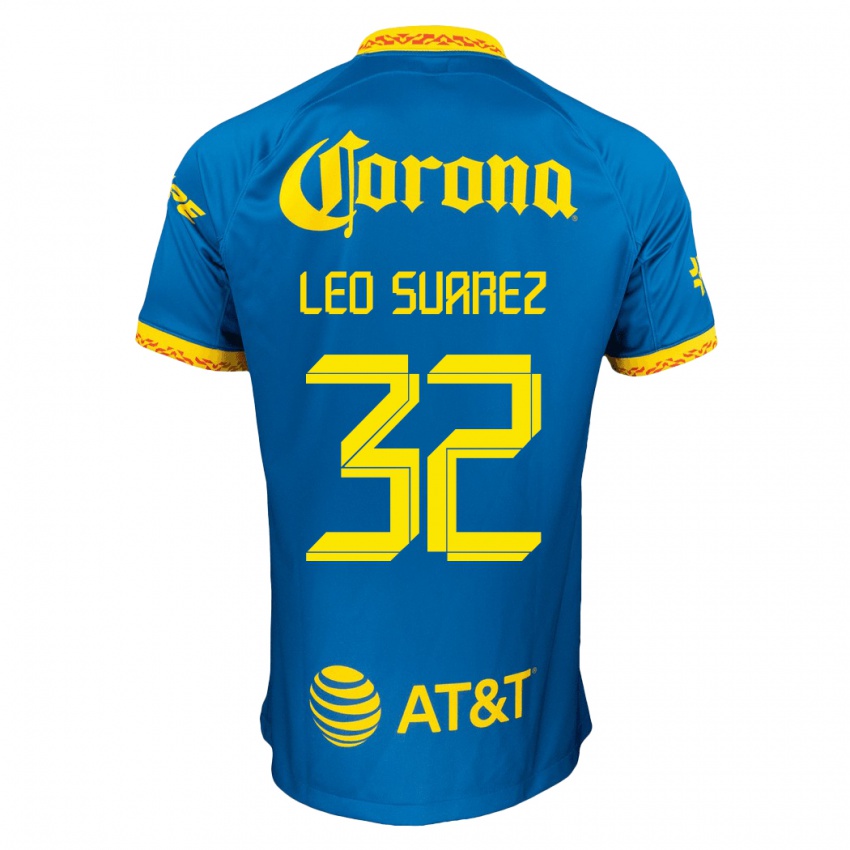 Kinder Leo Suarez #32 Blau Auswärtstrikot Trikot 2023/24 T-Shirt