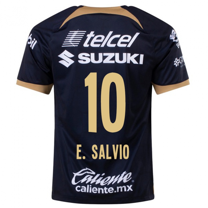 Kinder Eduardo Salvio #10 Dunkelblau Auswärtstrikot Trikot 2023/24 T-Shirt