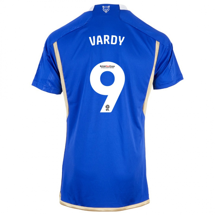 Herren Jamie Vardy #9 Königsblau Heimtrikot Trikot 2023/24 T-Shirt