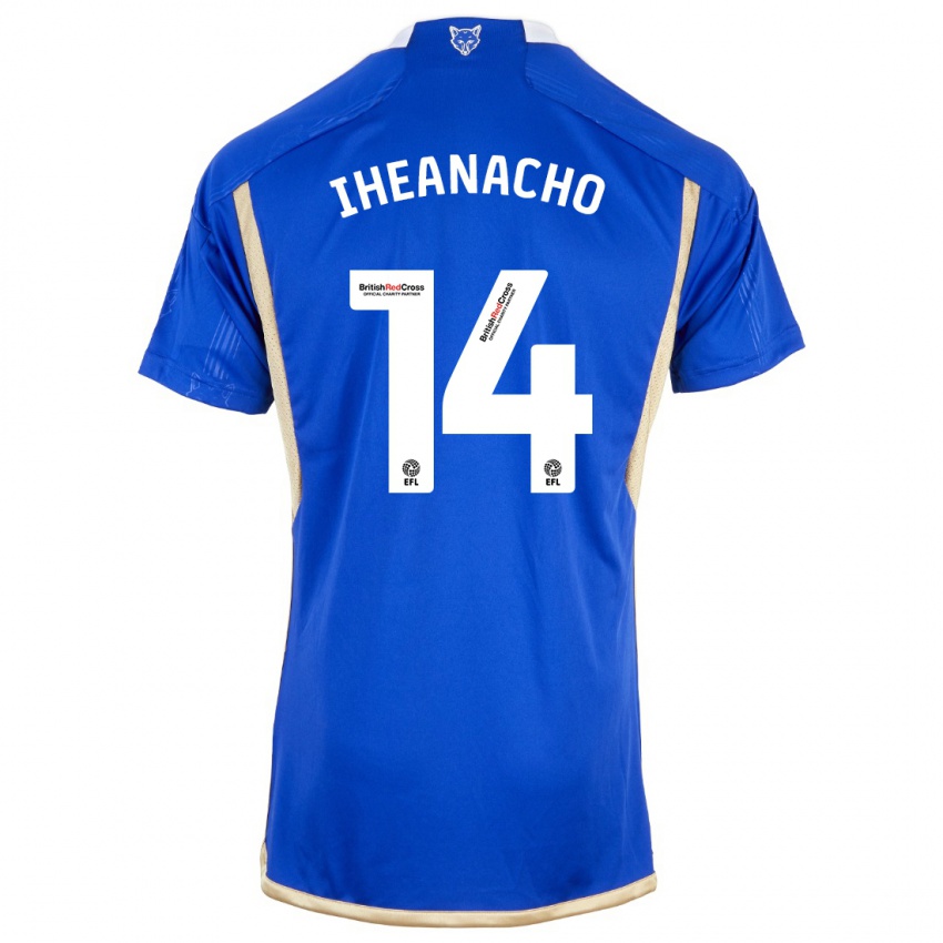 Herren Kelechi Iheanacho #14 Königsblau Heimtrikot Trikot 2023/24 T-Shirt