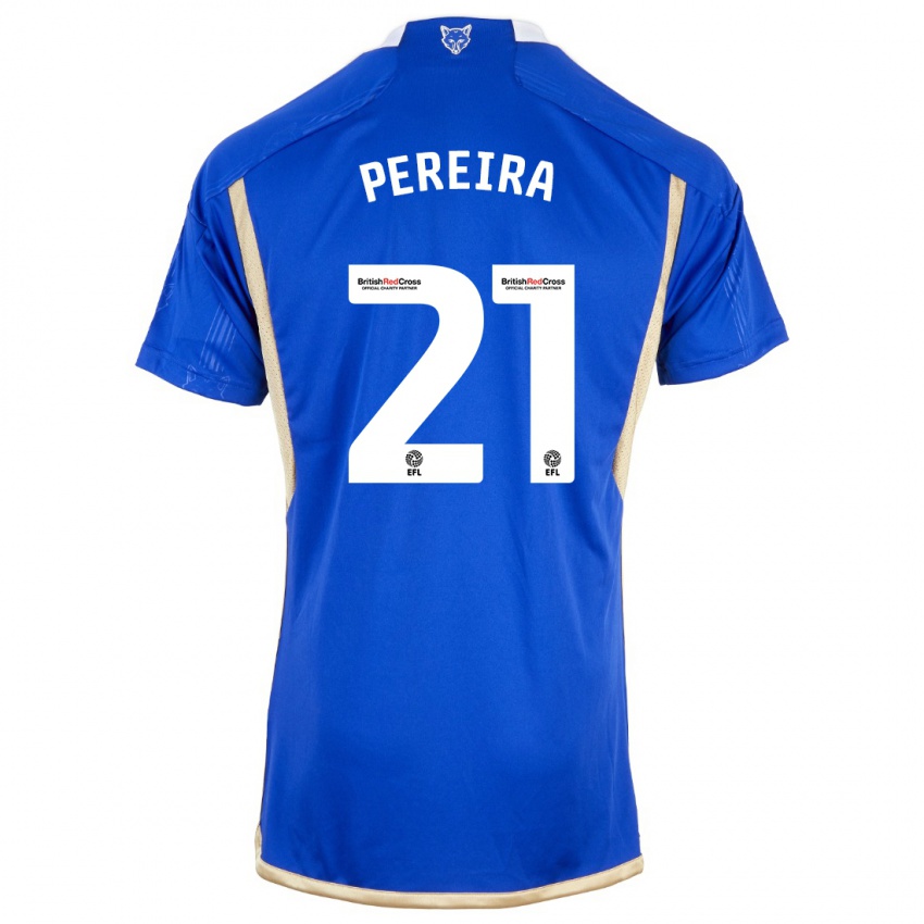 Herren Ricardo Pereira #21 Königsblau Heimtrikot Trikot 2023/24 T-Shirt