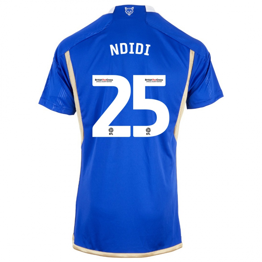 Herren Wilfred Ndidi #25 Königsblau Heimtrikot Trikot 2023/24 T-Shirt