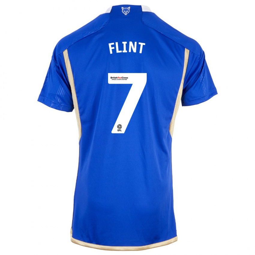 Herren Natasha Flint #7 Königsblau Heimtrikot Trikot 2023/24 T-Shirt