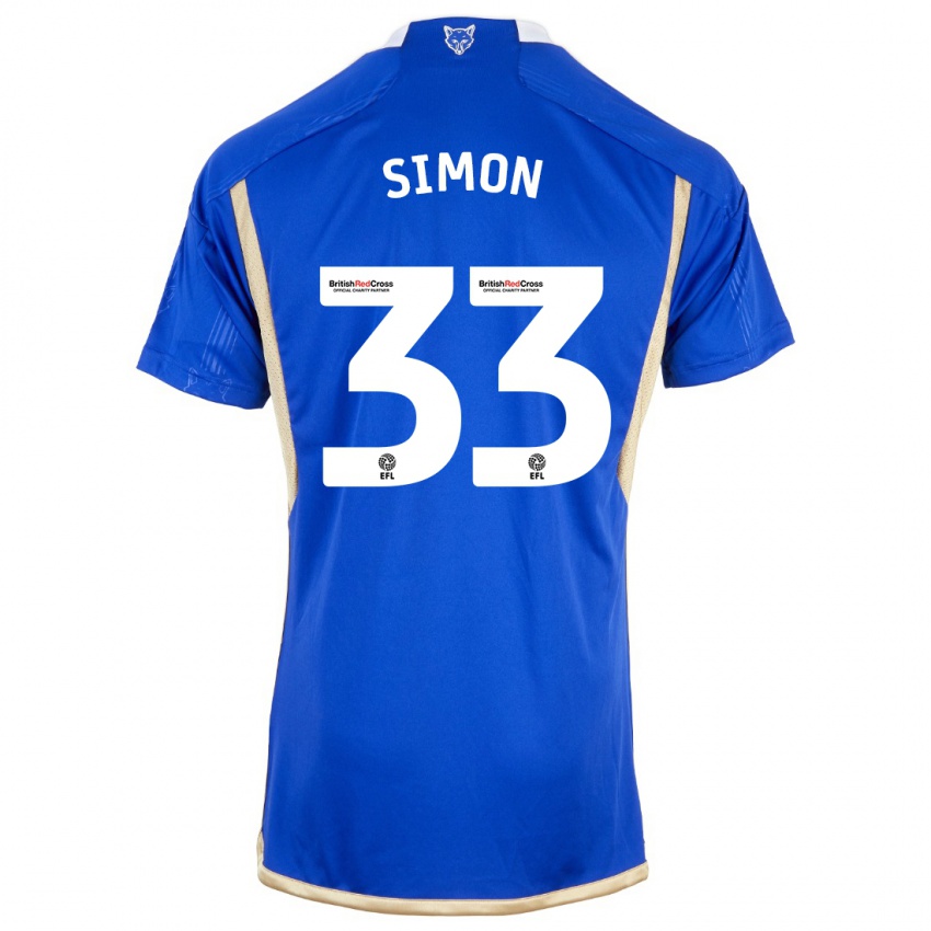 Herren Erin Simon #33 Königsblau Heimtrikot Trikot 2023/24 T-Shirt