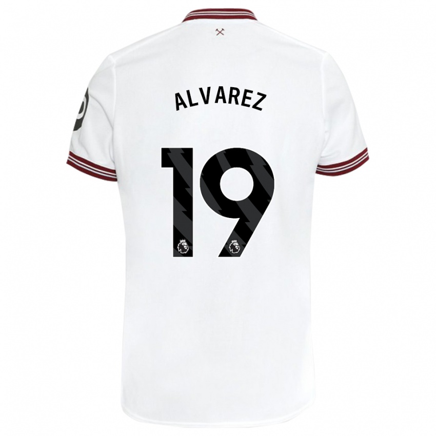 Herren Edson Alvarez #19 Weiß Auswärtstrikot Trikot 2023/24 T-Shirt