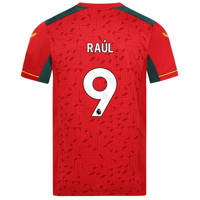 Herren Raul Jimenez #9 Rot Auswärtstrikot Trikot 2023/24 T-Shirt