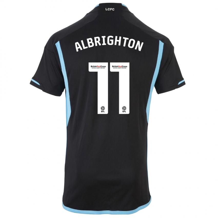 Herren Marc Albrighton #11 Schwarz Auswärtstrikot Trikot 2023/24 T-Shirt