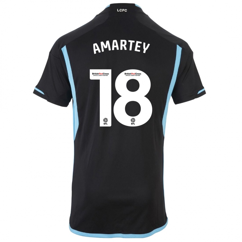 Herren Daniel Amartey #18 Schwarz Auswärtstrikot Trikot 2023/24 T-Shirt