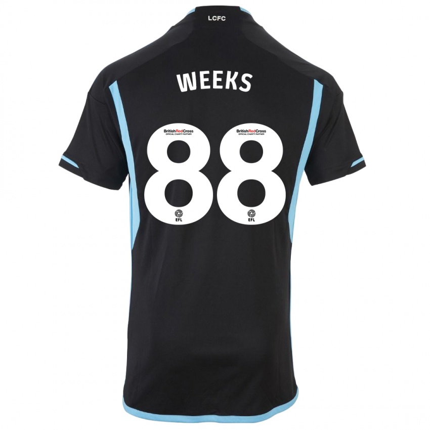 Herren Tyler Weeks #88 Schwarz Auswärtstrikot Trikot 2023/24 T-Shirt