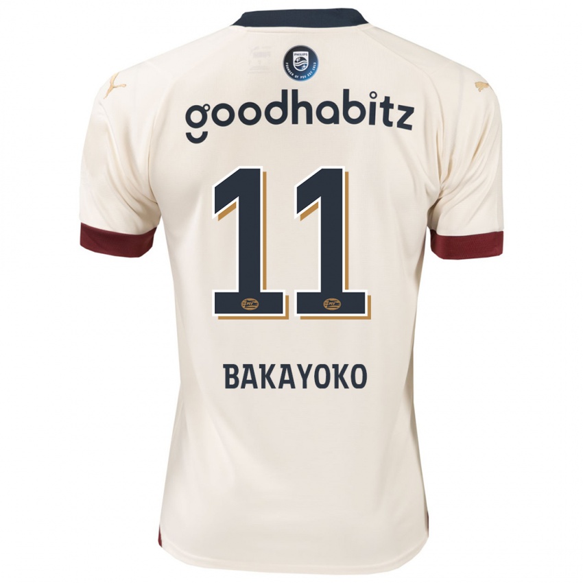 Herren Johan Bakayoko #11 Cremefarben Auswärtstrikot Trikot 2023/24 T-Shirt