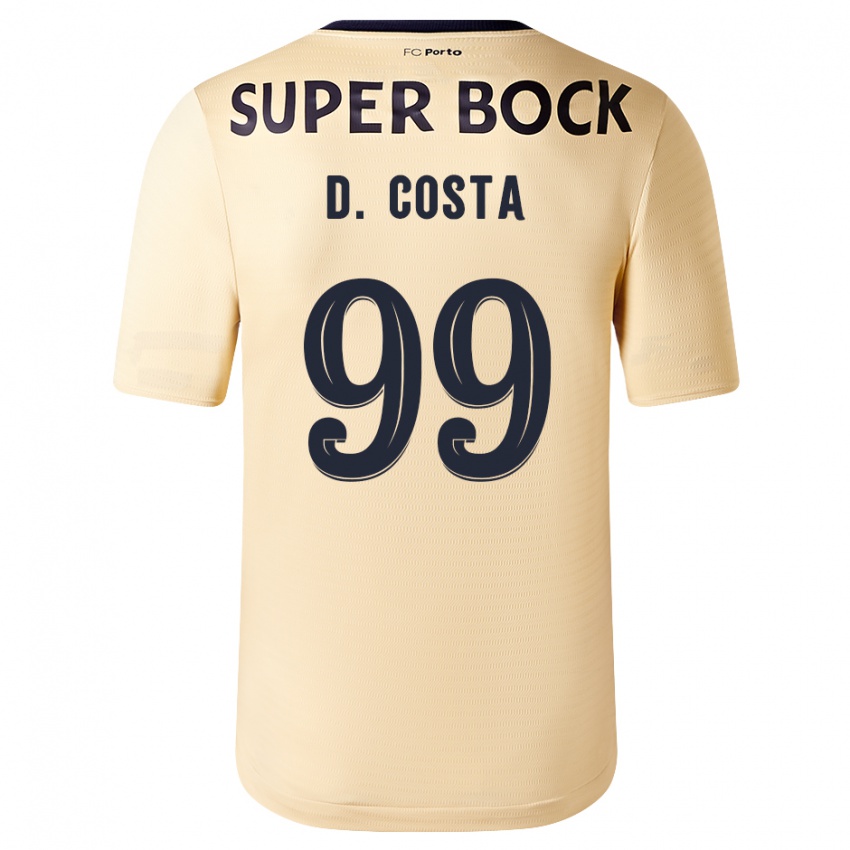 Herren Diogo Costa #99 Beige-Gold Auswärtstrikot Trikot 2023/24 T-Shirt