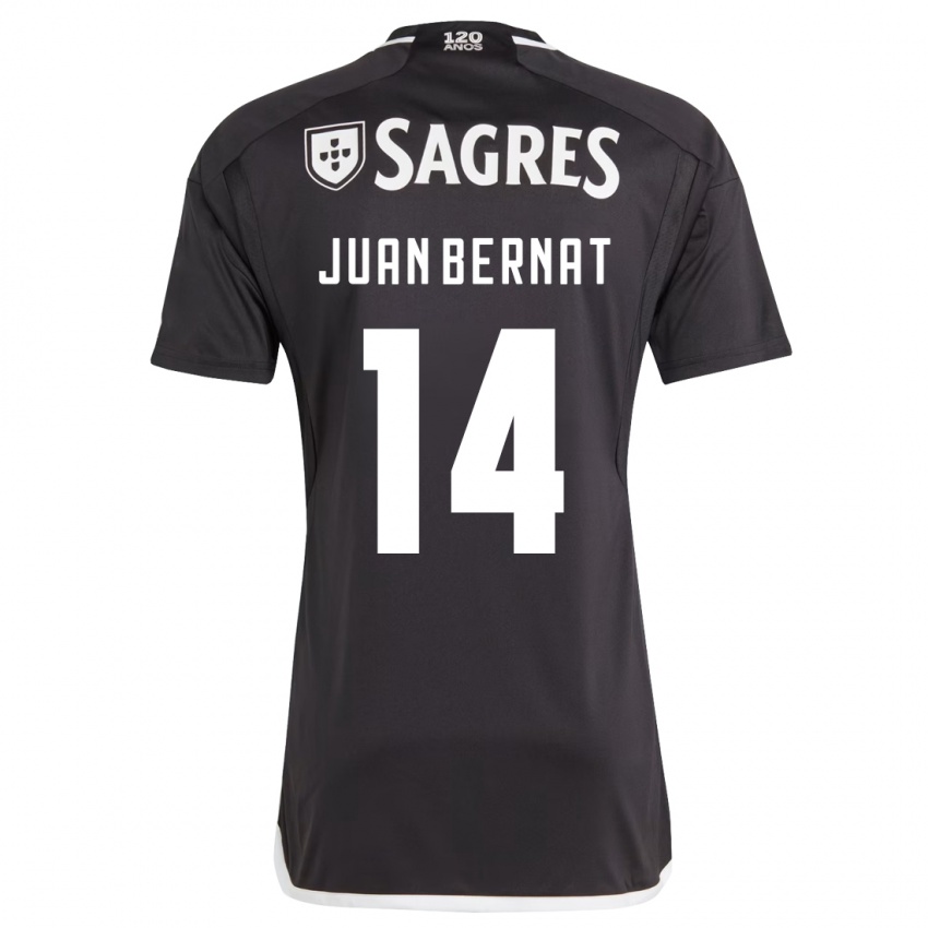 Herren Juan Bernat #14 Schwarz Auswärtstrikot Trikot 2023/24 T-Shirt