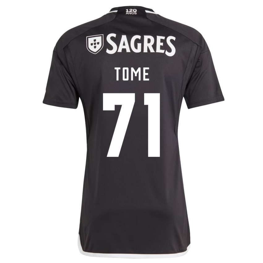 Herren Joao Tome #71 Schwarz Auswärtstrikot Trikot 2023/24 T-Shirt