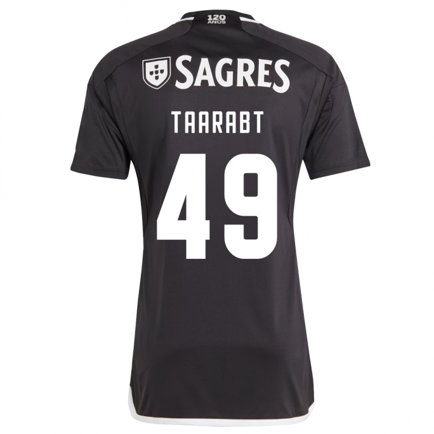 Herren Adel Taarabt #49 Schwarz Auswärtstrikot Trikot 2023/24 T-Shirt