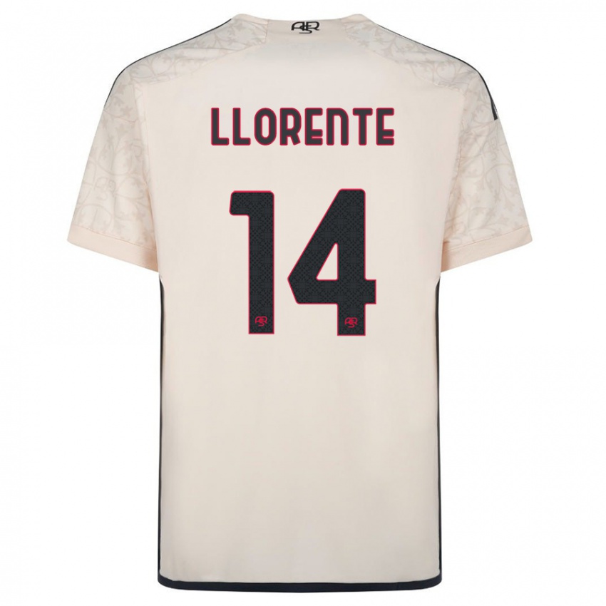 Herren Diego Llorente #14 Cremefarben Auswärtstrikot Trikot 2023/24 T-Shirt
