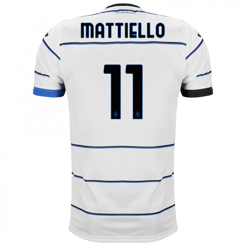 Herren Federico Mattiello #11 Weiß Auswärtstrikot Trikot 2023/24 T-Shirt