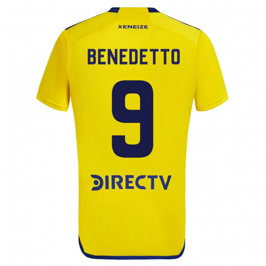 Herren Dario Benedetto #9 Gelb Auswärtstrikot Trikot 2023/24 T-Shirt