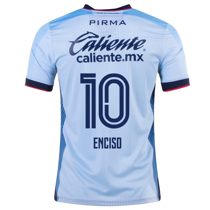 Herren Martha Enciso #10 Himmelblau Auswärtstrikot Trikot 2023/24 T-Shirt