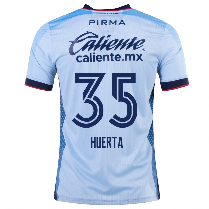 Herren Renata Huerta #35 Himmelblau Auswärtstrikot Trikot 2023/24 T-Shirt