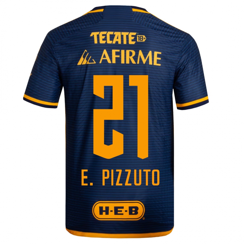 Herren Eugenio Pizzuto #21 Dunkelblau Auswärtstrikot Trikot 2023/24 T-Shirt
