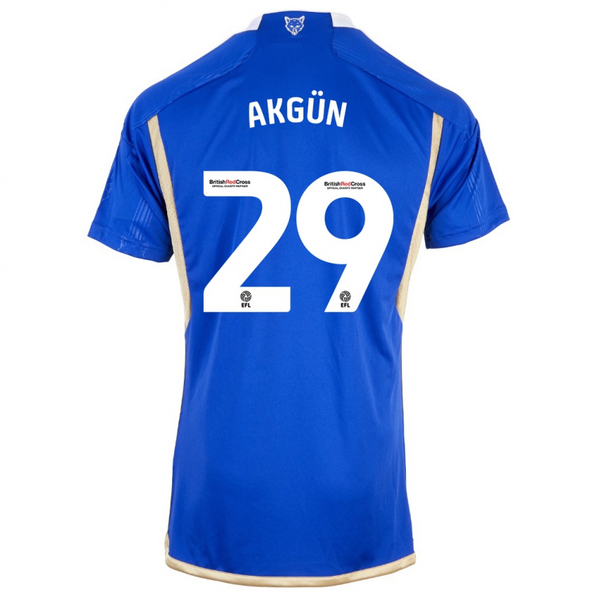 Damen Yunus Akgün #29 Königsblau Heimtrikot Trikot 2023/24 T-Shirt