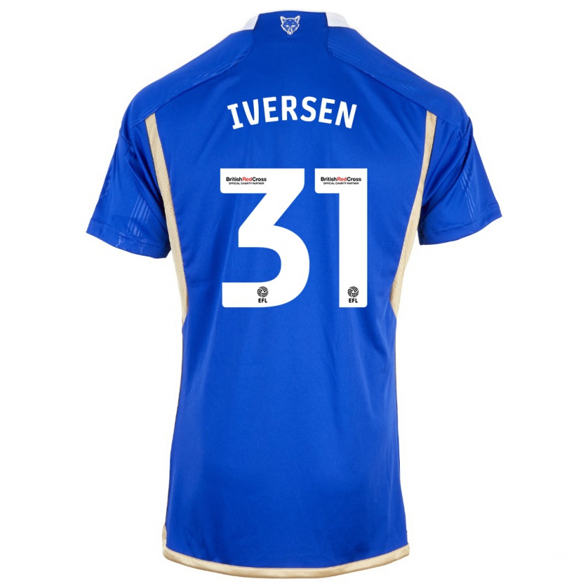 Damen Daniel Iversen #31 Königsblau Heimtrikot Trikot 2023/24 T-Shirt