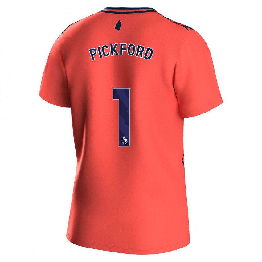 Damen Jordan Pickford #1 Koralle Auswärtstrikot Trikot 2023/24 T-Shirt