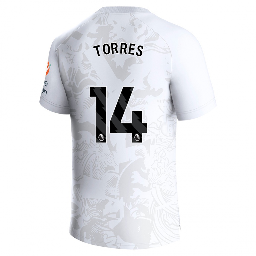 Damen Pau Torres #14 Weiß Auswärtstrikot Trikot 2023/24 T-Shirt