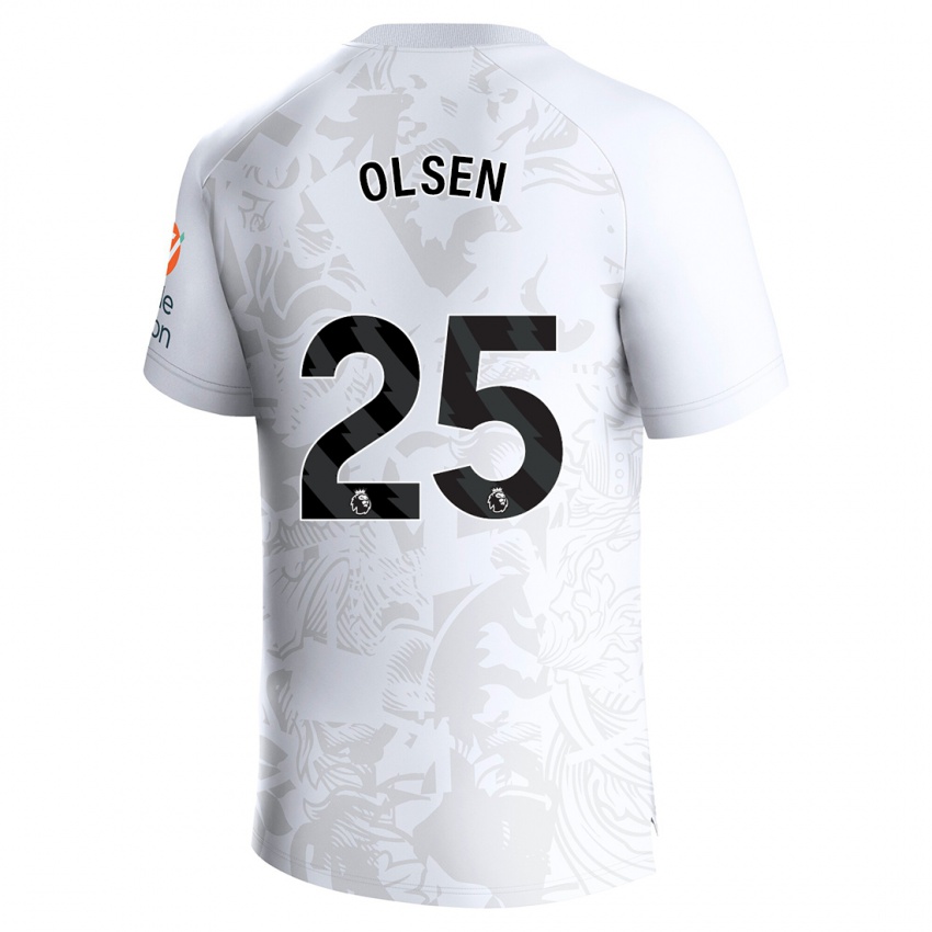 Damen Robin Olsen #25 Weiß Auswärtstrikot Trikot 2023/24 T-Shirt