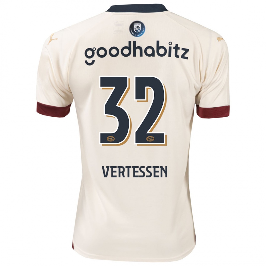 Damen Yorbe Vertessen #32 Cremefarben Auswärtstrikot Trikot 2023/24 T-Shirt