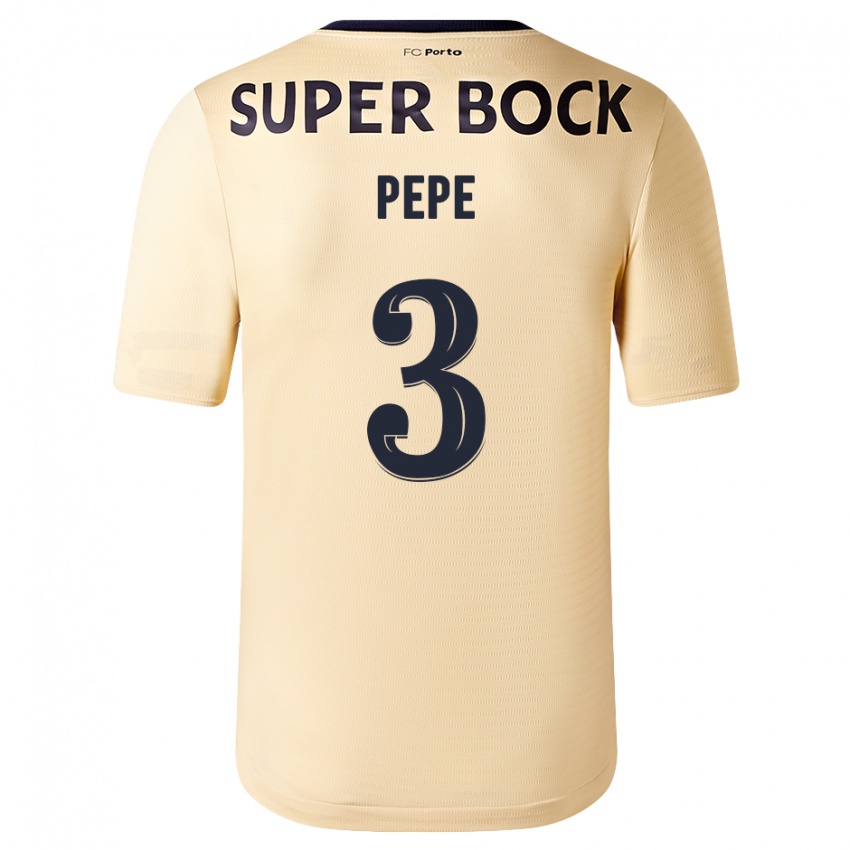 Damen Pepe #3 Beige-Gold Auswärtstrikot Trikot 2023/24 T-Shirt